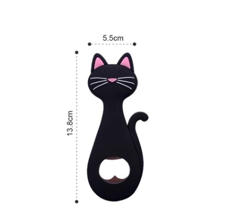 Minimalist Cat Design Stainless Steel Can Opener with Soft Grip|Kitchen Gadgets & Tools
