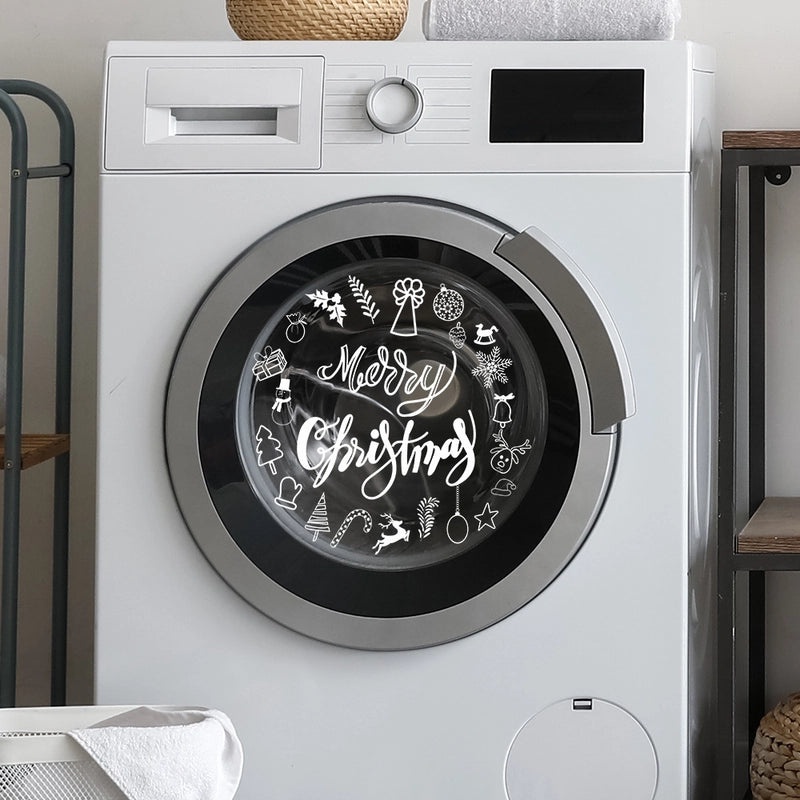 Festive Christmas PVC Letter Wall Sticker for Casual Home Decor