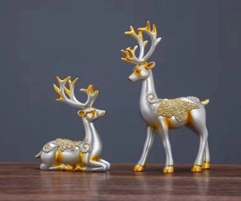 Minimalist Christmas Elk Resin Ornament Holiday Artificial Decoration|Christmas Decorations