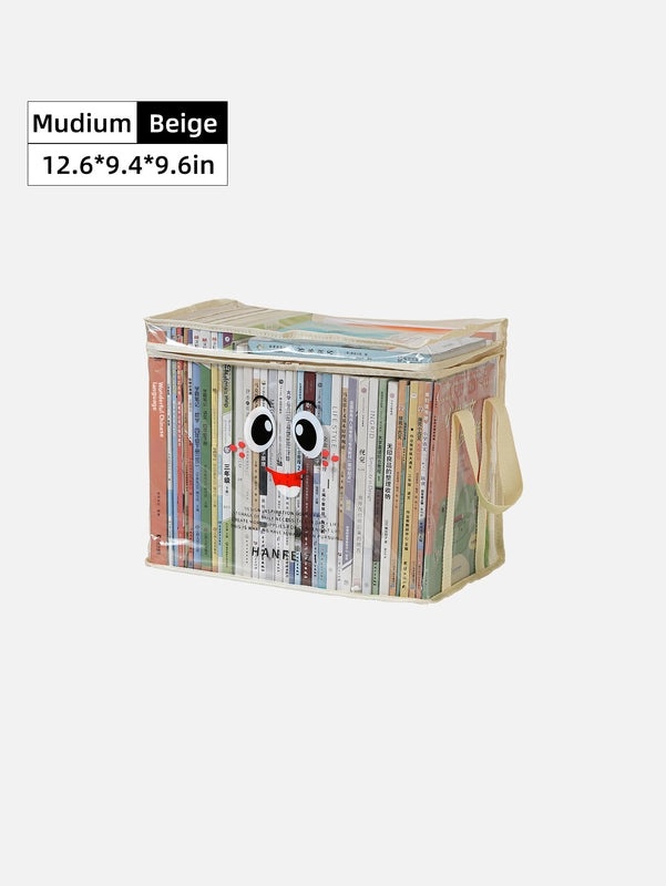 Transparent Foldable Book Storage Box for Student Dormitory Classroom | Home Storage & Organization