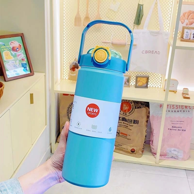 Casual Stainless Steel 304 Thermos Cup with Letter Design 201 Grade | Drinkware & Thermos Bottles