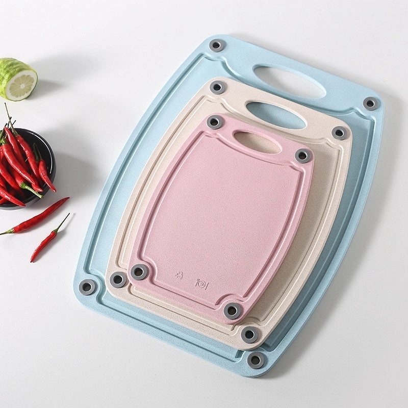 Wheat Straw 3-Piece Cutting Board Set for Vegetables Fruits Baby Food LFGB FDA Approved | Kitchen Cutting Boards