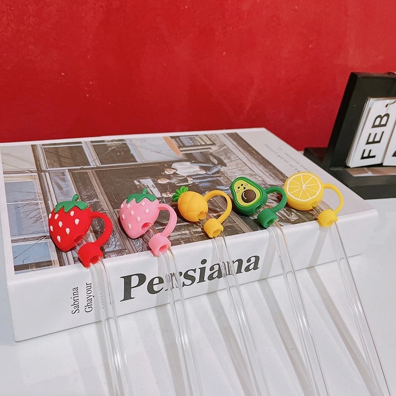 Christmas Santa Claus Fruit Silicone Straw Cap 1 Pc | Drink Accessories