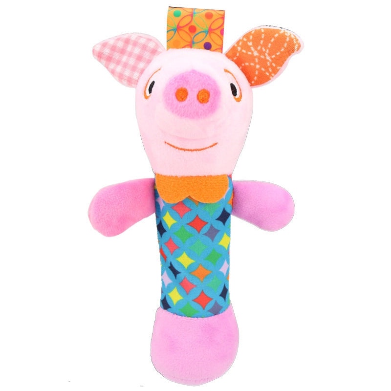 Cartoon Animal Baby Hand Rattle Stick Soft Newborn Toy|Baby Toys & Accessories