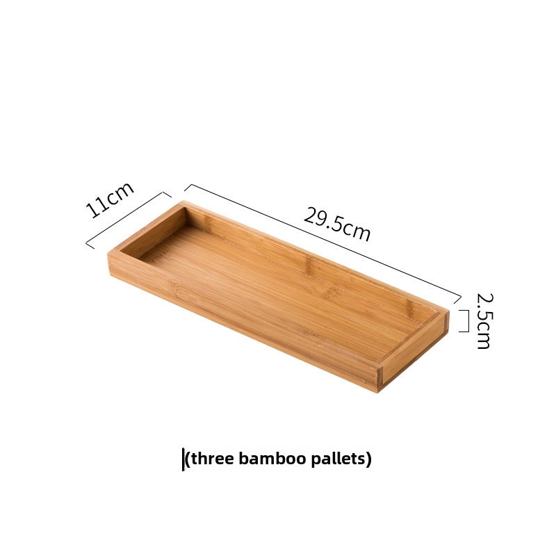 Nordic Ceramic Square Snack Bowl with Bamboo Wooden Tray | Kitchenware & Dining Accessories