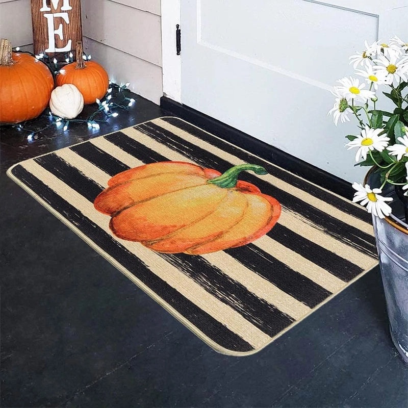 Halloween Pumpkin Polyester Carpet and Bedding Set | Home Decor