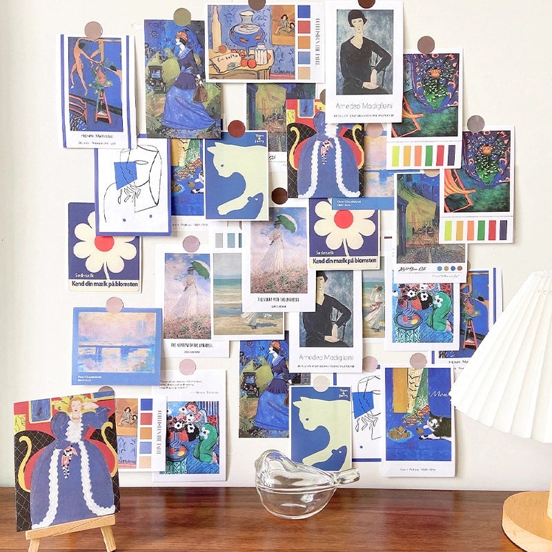 Vintage Style Oil Painting Landscape Paper Wall Decal | Home Decor