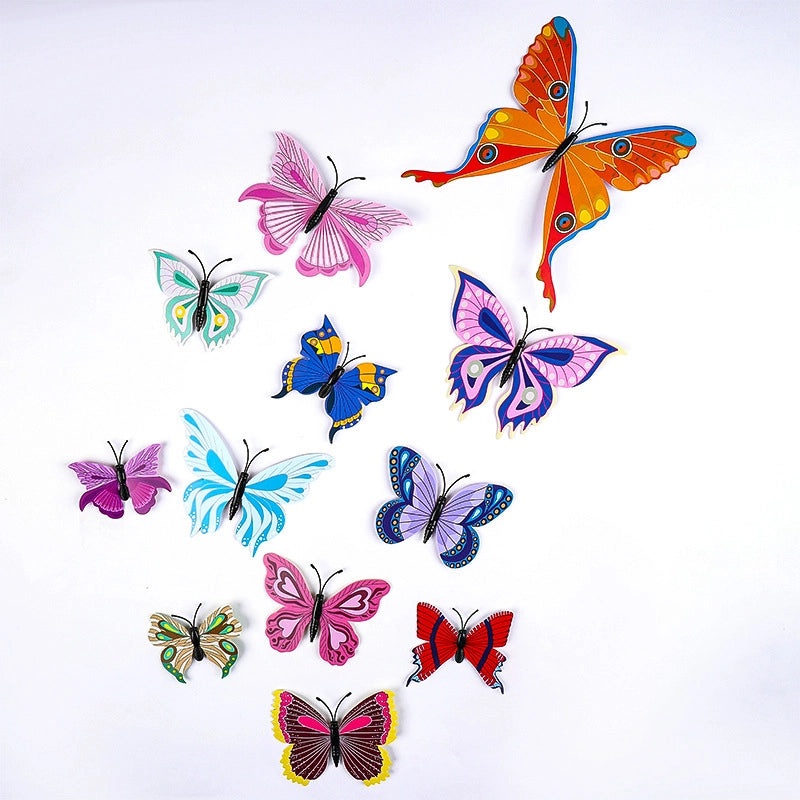 Creative Waterproof Butterfly Wall Stickers Self-adhesive PVC Home Decor Background|Home Decor & Wall Stickers