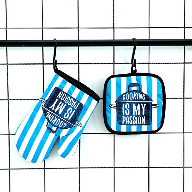 耐热加厚厨房手套防烫耐高温烘焙微波炉用隔热手套套装|厨房用品