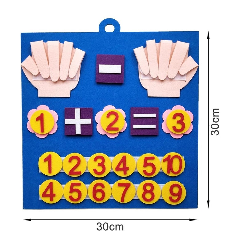 Hands-On Felt Math Finger Board for Digital Addition and Subtraction Early Education Toy | Educational Toys & Learning Aids