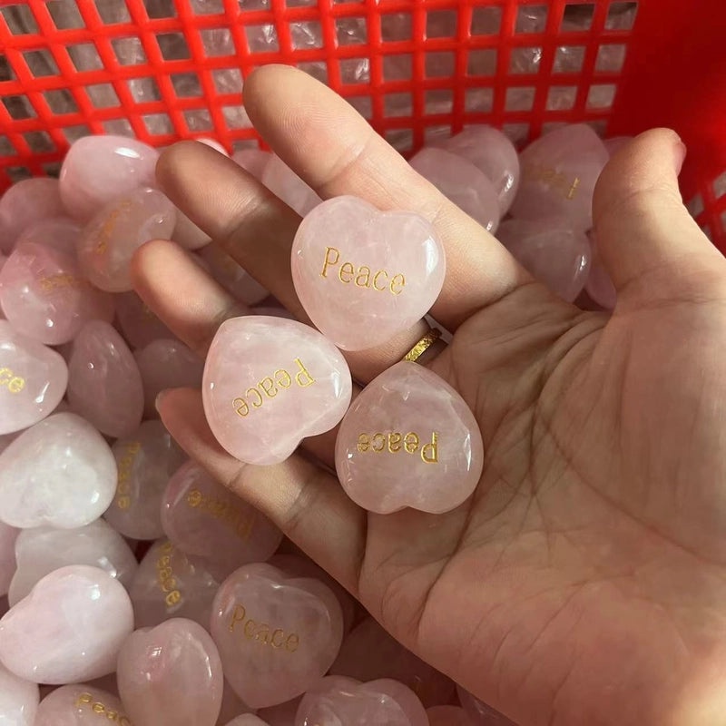 Minimalist Heart-Shaped Rose Quartz Crystal Decor | Home Decor