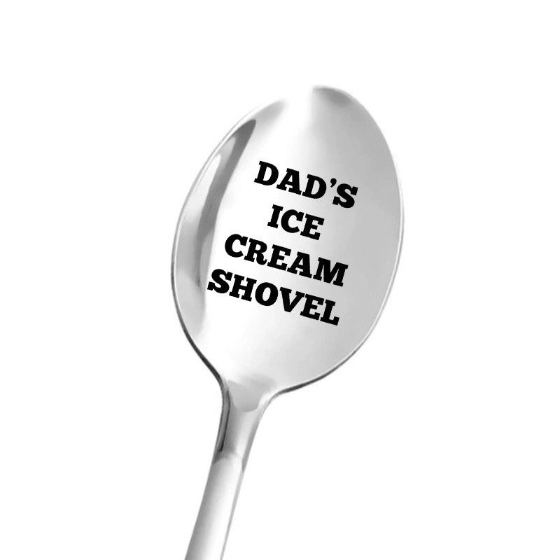 Trendy Engraved Stainless Steel Spoon|Kitchen Utensils & Dining Accessories