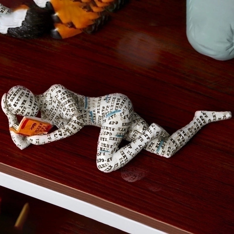 Vintage Minimalist Artistic Portrait Resin Ornament | Home Decor & Collectibles