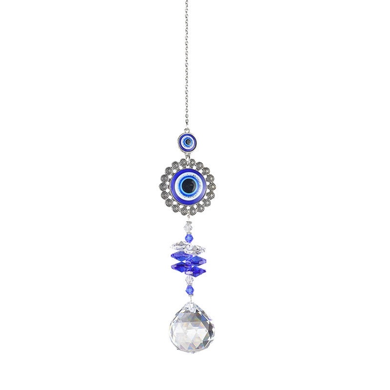 Elegant Devil's Eye Butterfly Crystal Suncatcher Wind Chime Wall Decor|Home Decor