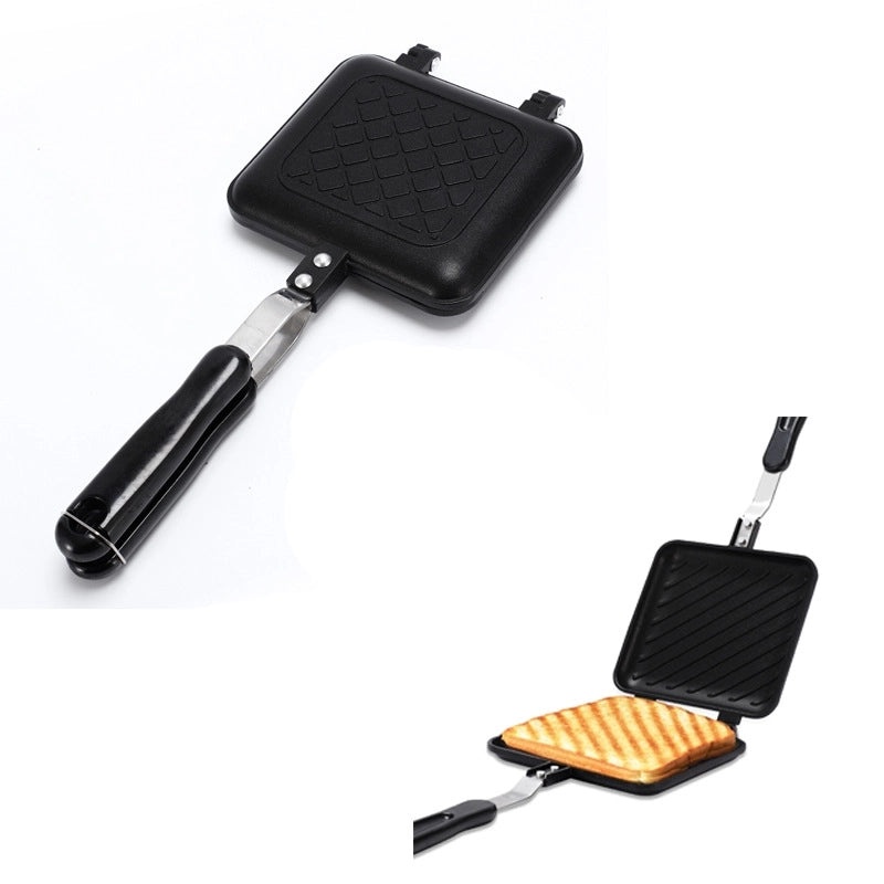 Double-sided Non-stick Sandwich Pan with Grid Pattern | Kitchen Bakeware