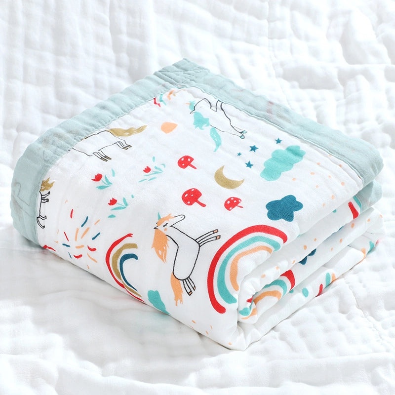 Newborn Baby Cotton Gauze Hooded Bath Towel Blanket Soft Absorbent Baby Bath Wrap|Baby Bath Towels & Accessories