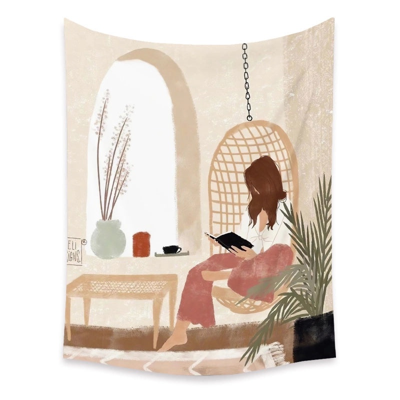 Minimalist Figure Wall Tapestry for Home and Printing Room Decor | Home Decor