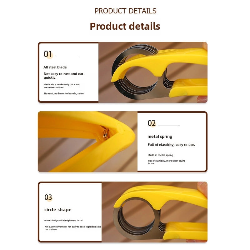 Banana Slicer Stainless Steel Fruit Cutter Sausage and Ham Knife Kitchen Tool|Kitchen Gadgets
