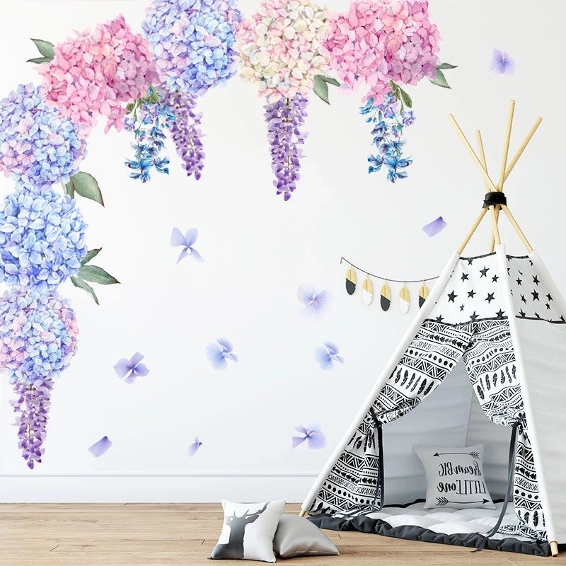 Lavender Purple Flower Ball Wall Decal | Home Decor Wall Stickers