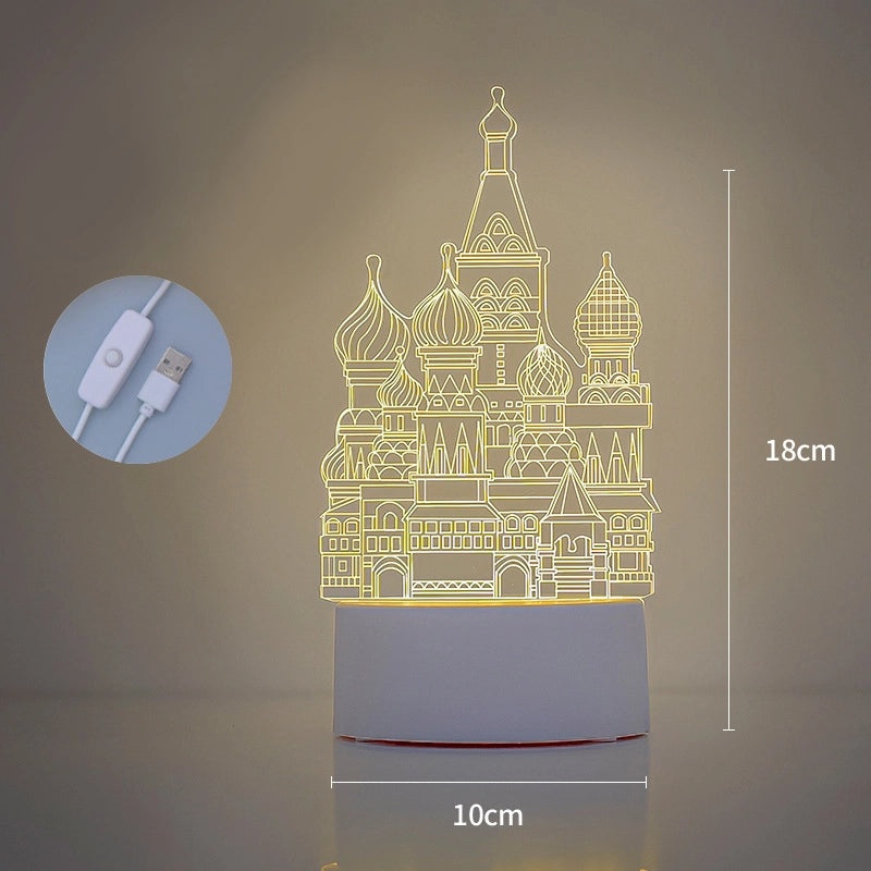 Creative LED Atmosphere Night Light Kids Gift 3D Table Lamp with Custom Logo Lettering|Home Decor & Lighting