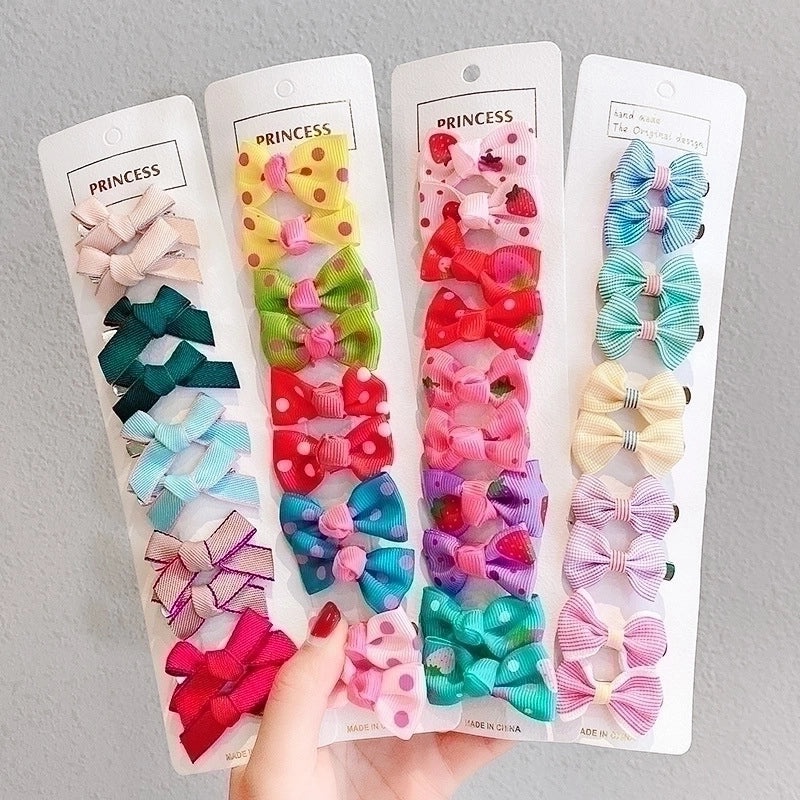 3 Pcs Baby Bow Hair Clips for Girls Cute Korean Style Small Hairpins | Kids Hair Accessories