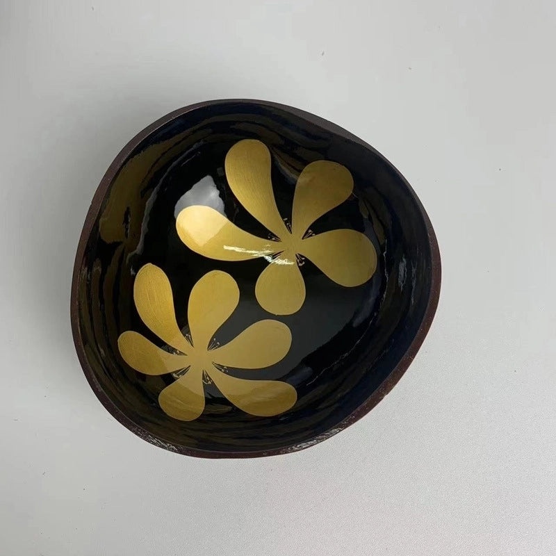 Natural Coconut Shell Charcoal Tableware Plate | Eco-Friendly Dining Accessories