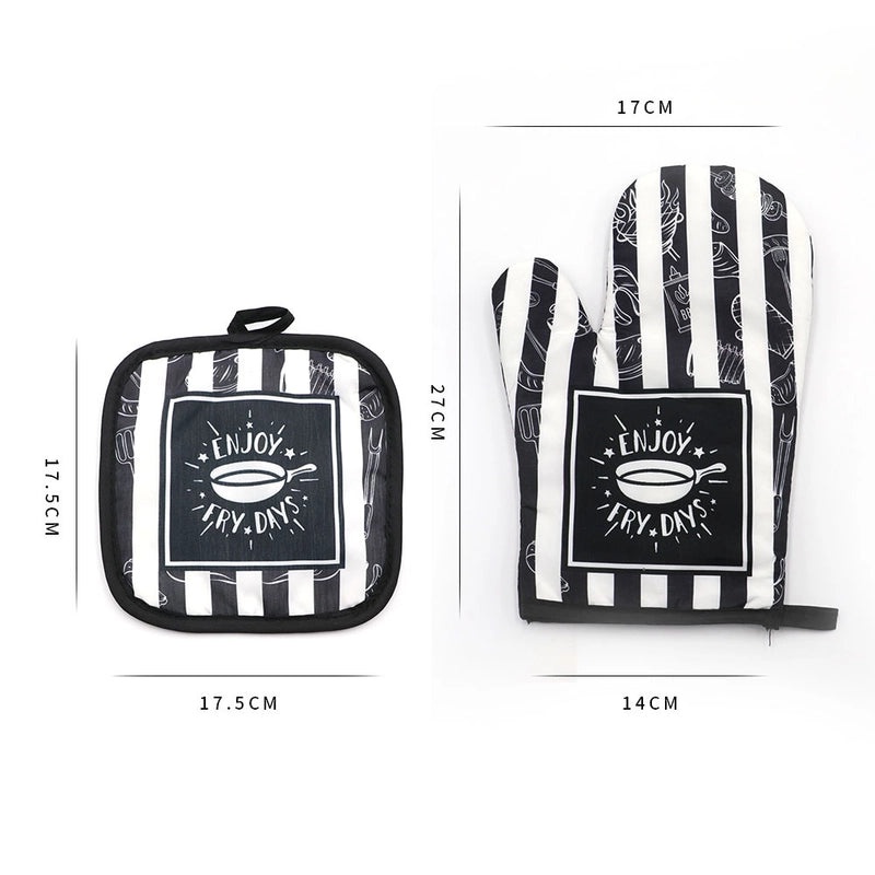 耐热加厚厨房手套防烫耐高温烘焙微波炉用隔热手套套装|厨房用品