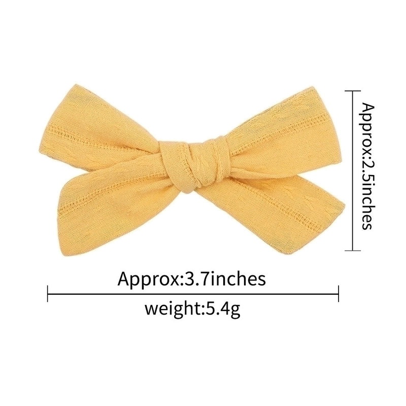 Chambray Bow Hair Barrettes for Girls and Babies | Hair Accessories