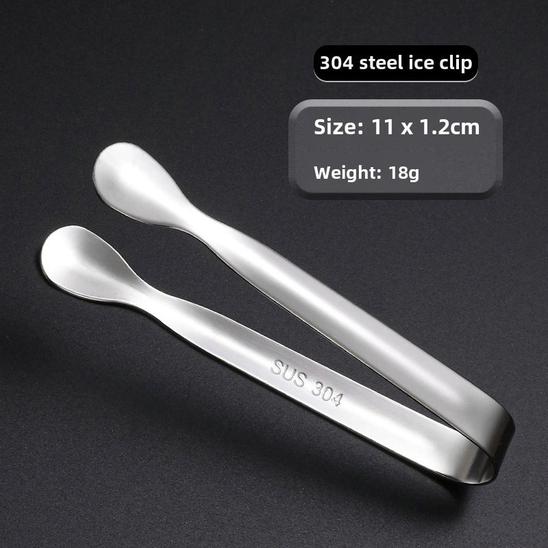 304 Stainless Steel Ice Tongs Thickened Metal Sugar Clip for Ice Blocks and Ice Grains|Kitchen Utensils & Tools