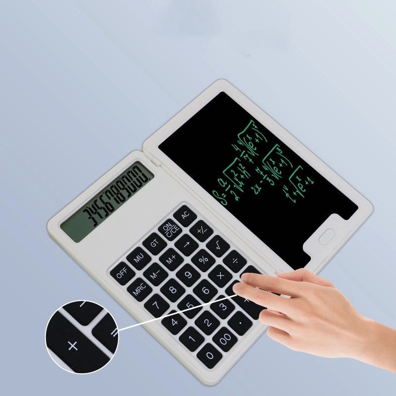 Foldable Handwriting Calculator Board 12-Digit Arithmetic Drawing Writing Pad for Kids|Educational Toys