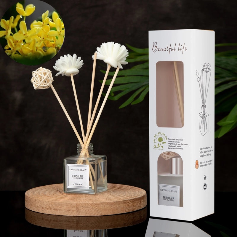 Minimalist Liquid Letter Rattan Home Scent Diffuser|Home Fragrance