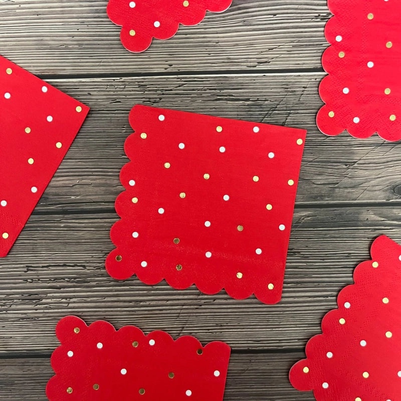 Christmas Modern Classic Polka Dot Wood Pulp Tableware Set | Kitchen & Dining