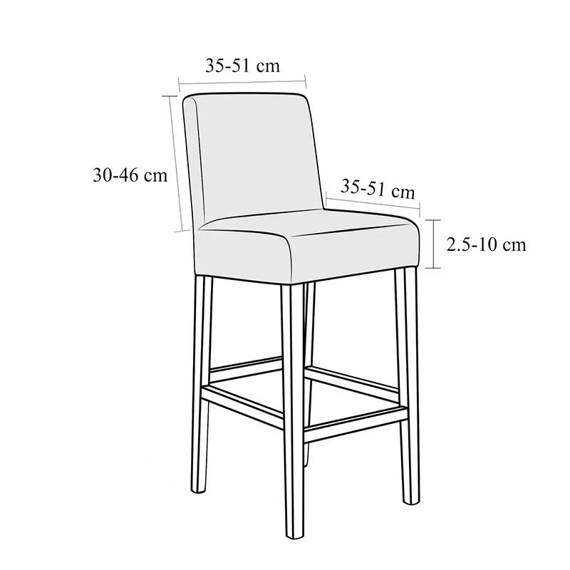 Elastic Short Back Chair Cover with High Leg Protection | Chair Covers & Cushions