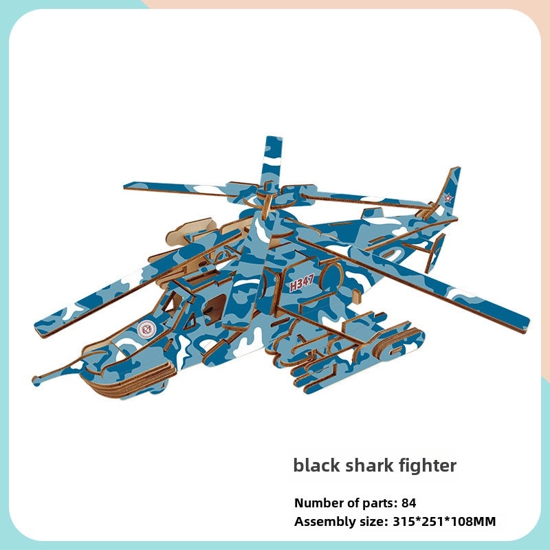 Handmade Wooden 3D Aircraft Model Puzzle for Kids | Toys & Games