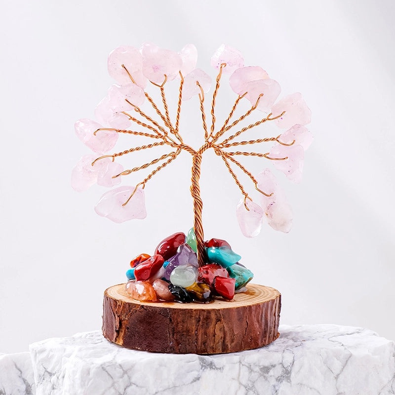Minimalist Life Tree Crystal Ornament | Home Decor