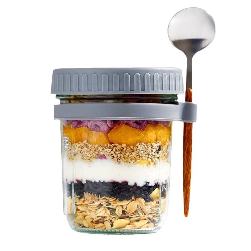 Portable Mason Jar with Lid and Spoon | Kitchen & Dining