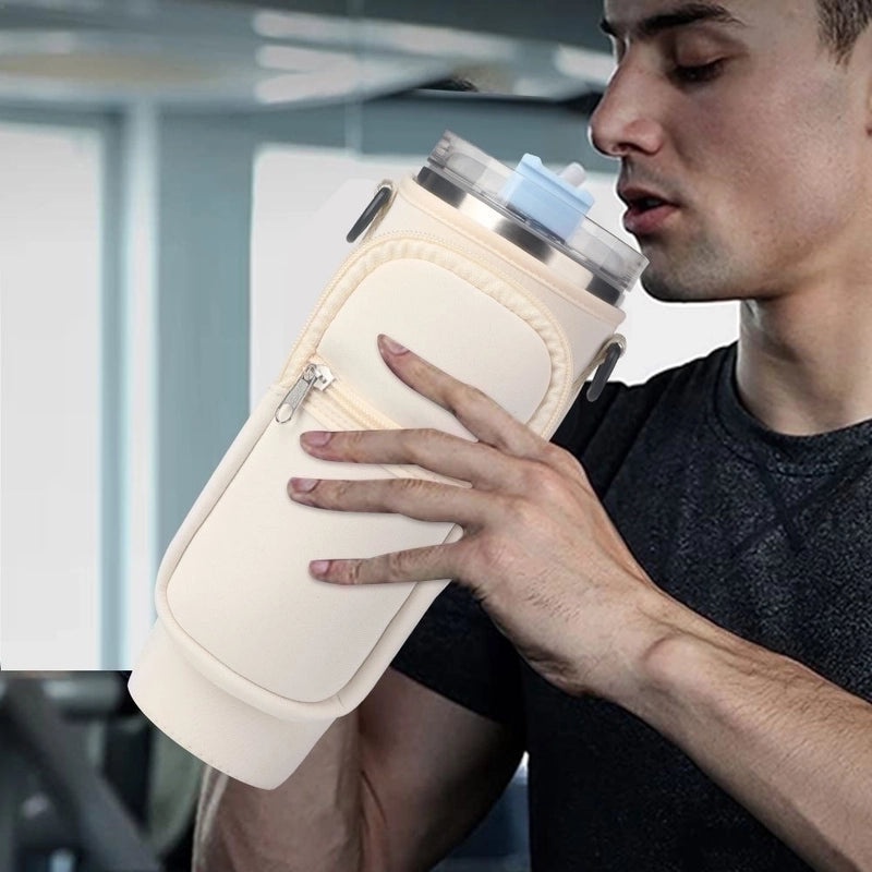 Canvas Coffee Cup Sleeve Solid Color Pastoral Style Single Piece|Kitchen & Dining Accessories