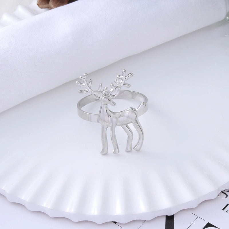 Elegant Animal Alloy Christmas Napkin Ring for Casual Festive Dining | Tableware & Napkin Rings