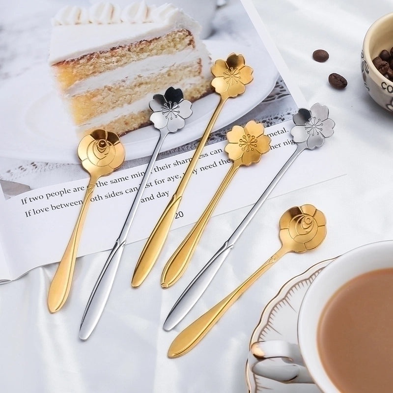 Vacation Floral Stainless Steel Spoon Single Piece | Kitchen & Dining Accessories