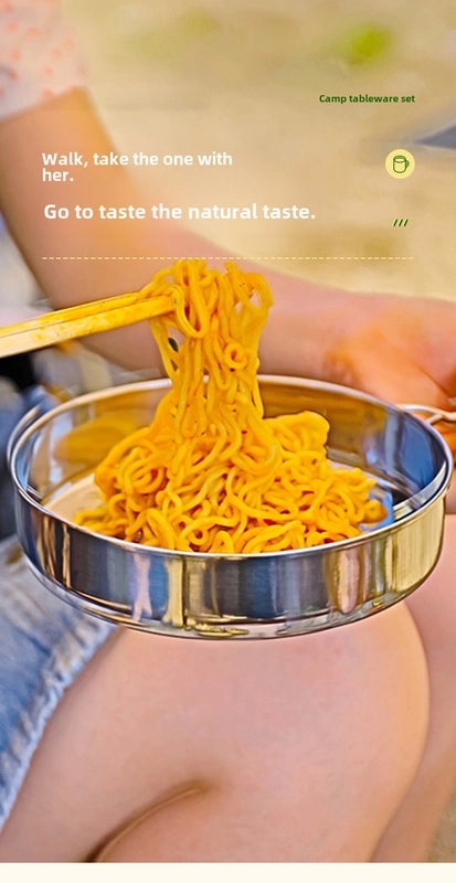 Portable Stainless Steel Mini Frying Pan for Steak and Eggs | Outdoor Cookware