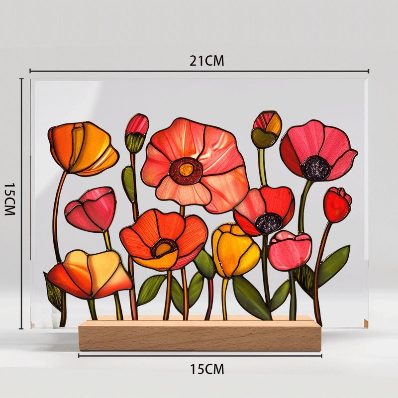 Elegant Minimalist Acrylic Flower Wooden Home Decor | Home Decor