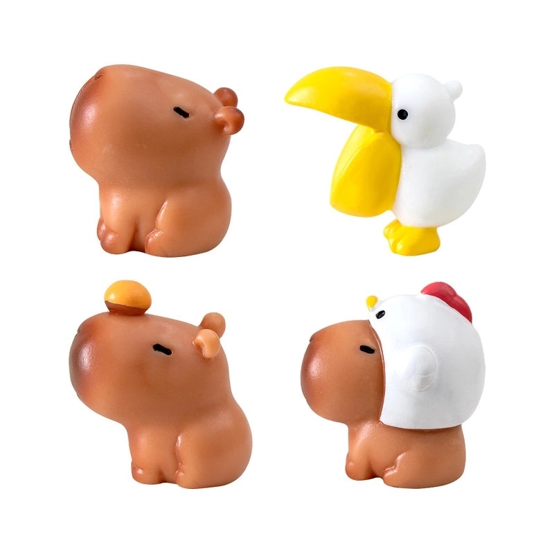 Cute Animal Resin Ornaments Cartoon Style Decorative Figurines for Home Decor|Home Decor & Ornaments