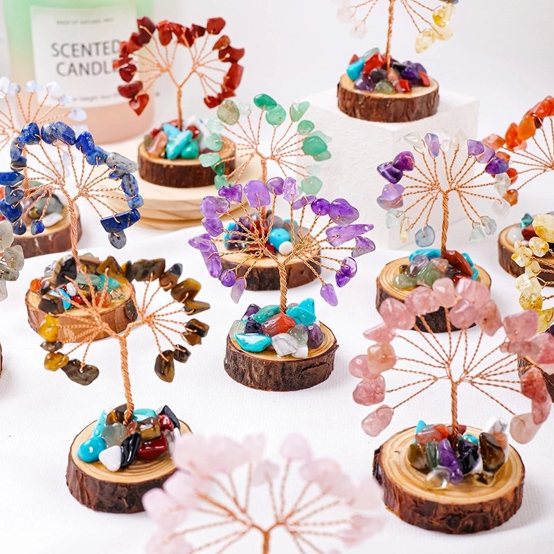 Minimalist Life Tree Crystal Ornament | Home Decor