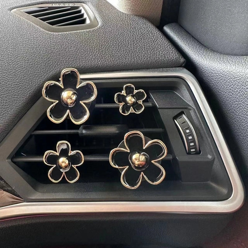 4 Pieces Alloy Daisy Flower Car Air Freshener Clips Aromatherapy Vent Decoration|Car Accessories