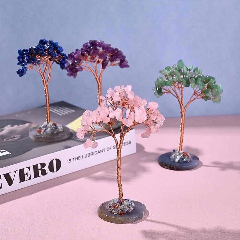 Minimalist Tree Gemstone Copper Wire Ornament|Home Decor & Accessories