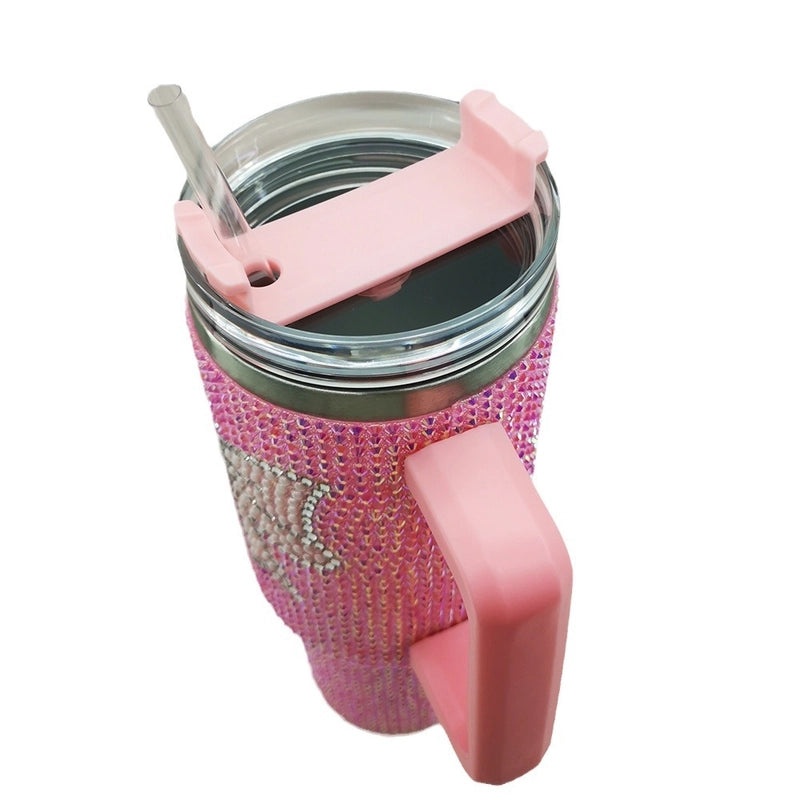 Stainless Steel Thermos Cup with Cute Bow Knot Design 304 Grade | Drinkware & Tumblers