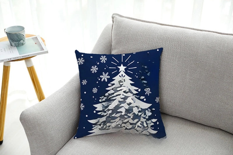 Christmas Velvet Car Pillow Cover Super Soft Sofa Cushion Case | Home Decor