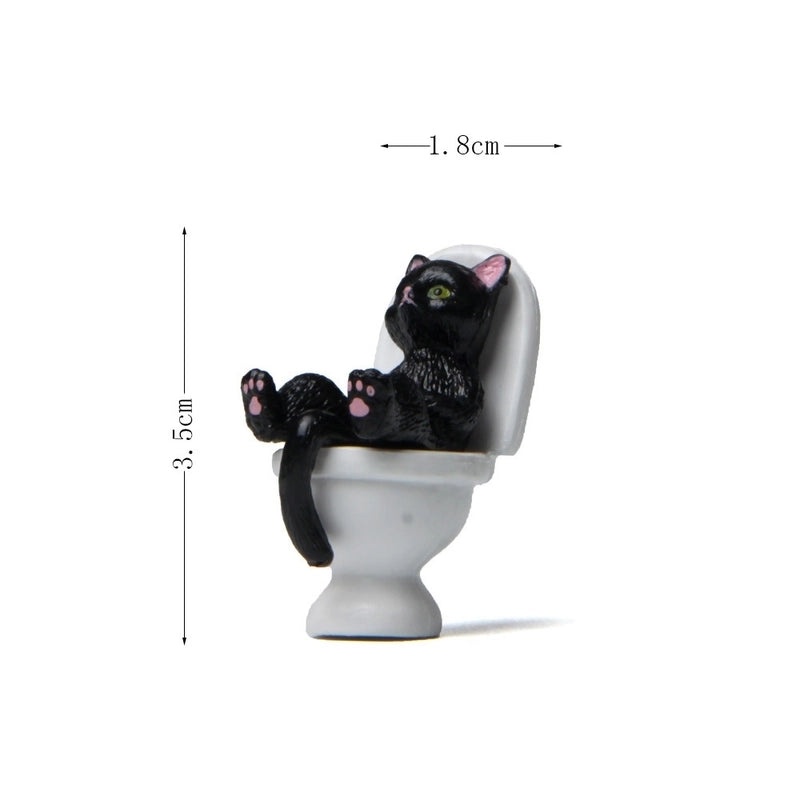 Cute Cartoon Cat Plastic Decoration 1 Piece | Home Decor & Accessories