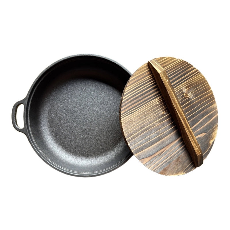 Elegant Chinoiserie Style Cast Iron Pot - Single Solid Color Piece | Cookware & Kitchen Tools