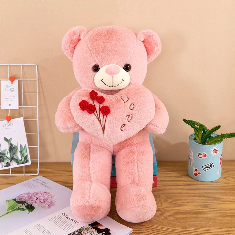 Valentine's Day Plush Bear Stuffed Toy with Soft PP Cotton Filling|Plush Toys & Stuffed Animals